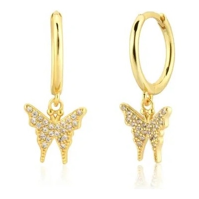 Majya stříbrné náušnice LITZY pozlacené 10390