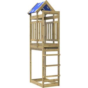 vidaXL Игрална кула Кафяво Масивна импрегнирана дървесина (3417192)