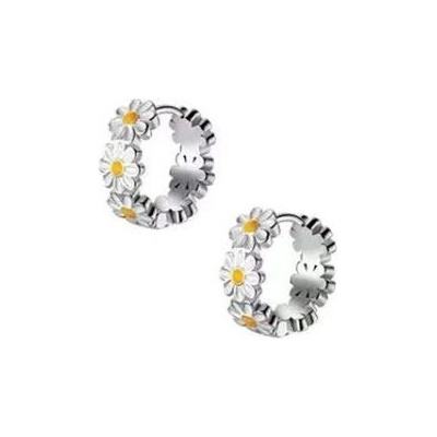 Prosperk Ocelové náušnice kroužky sedmikrásky S4466