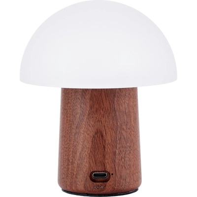Gingko LED настолна лампа в бял и тъмно естествен цвят (височина 12, 5 cm) Alice Mushroom - Gingko (G022WT2)
