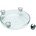 Philippi Свещник за чаена свещ ARENA 30 cm, за 4 свещи, с купа, сребърен, Philippi (PHP123076)