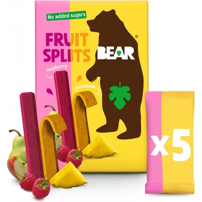 Bear Fruit Splits Pineapple Raspberry 5 x 20 g