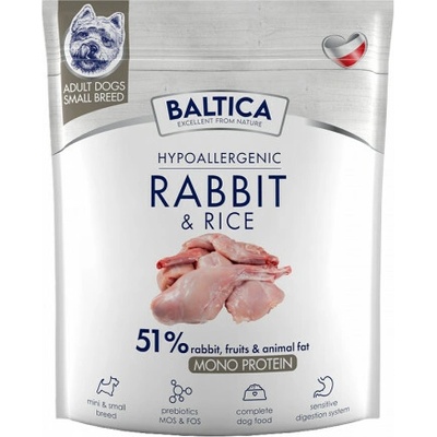 BALTICA Nutraceutic Hypoallergenic S Rabbit with rice 1 kg