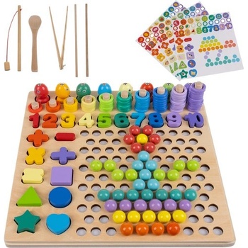 Дървена образователна играчка с различни активности - Код d810 (5900779940017)