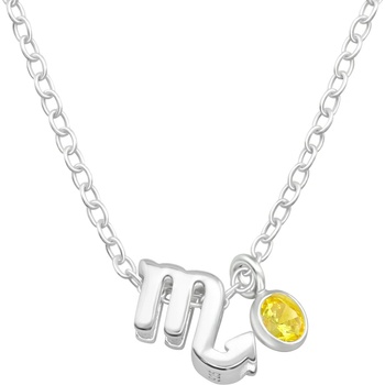 Image 1 of Bijutanki Сребърно Колие - Зодия Скорпион с Камък