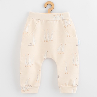 New Baby Kojenecké bavlněné tepláčky Husičky