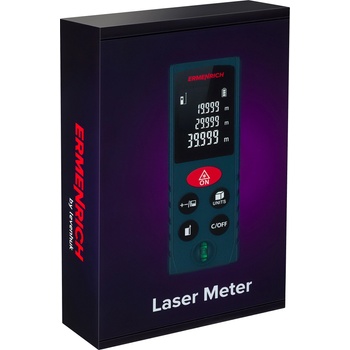 Levenhuk Лазерен измерител Ermenrich Reel GK40 С нивелир с мехурче. За измерване на разстояния, площ и обем. Фун (83079)