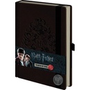 CurePink poznámkový blok A5 Harry Potter: Hogwart's Crest A5 18,8 X 21 cm hnědý SR72112