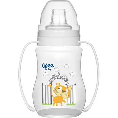 Wee Baby Неразливаща чаша с дръжки Wee Baby - Бяла, 250 ml (754)