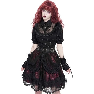 Devil Fashion sukňa Black and Red Lolita čierna