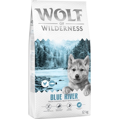 Wolf of Wilderness Junior "Blue River" Salmon 2 x 12 kg