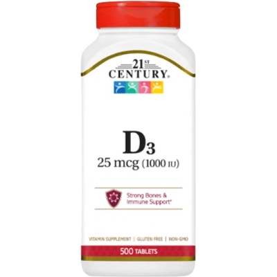 21st Century Vitamin D3 25 mcg / 1000IU [500 Таблетки]