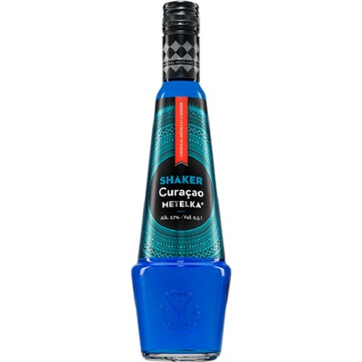 SHAKER Blue Curacao Metelka 17% 0,5 l (holá láhev)