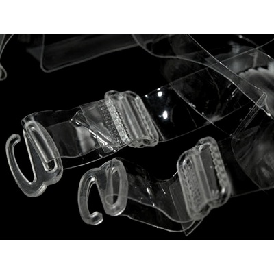 Ramínka silikonová šíře 15 mm s plastovým zapínáním - mm transparent
