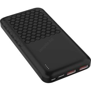 Platinet Power Bank 10000 mAh/22, 5W/3, 7V с Power Delivery, черен (PL0496)