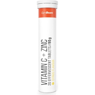 GymBeam Vitamin C + Zinok šumivý citrusové ovocie 20 tabliet