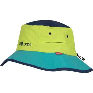 Trollkids Детска шапка Trollkids Kids Trollfjord Hat - Cool Lime / Blue Coral / Mystic Blue - размер 48-52 cm (204-6285-1311)