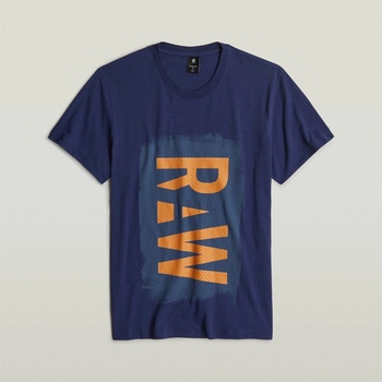 Image 1 of G Star Тениска G Star Painted RAW Graphic T-Shirt - Ballpen Blue