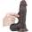Lovetoy Sliding-Skin Dual Layer Dong 7.8" Brown