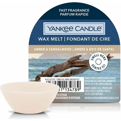 Yankee Candle Amber & Sandalwood vosk do aromalampy 22 g