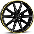 Borbet LX 8x18 5x112 ET44 matt black rim yellow