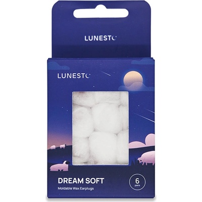 Lunesto Dream Soft voskové špunty do uší 6 párů
