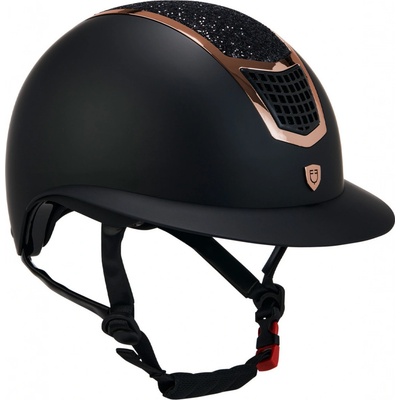 Equestro Helma jezdecká Eclipse Stone Mat Wide Visor navy rose gold – Zboží Mobilmania