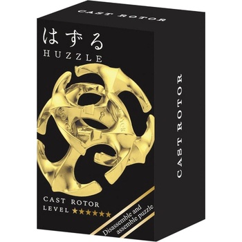Hanayama Метален логически пъзел Hanayama - Mini Huzzle Cast Rotor, gold (515193)