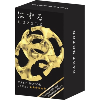 Hanayama Метален логически пъзел Hanayama - Mini Huzzle Cast Rotor, gold (515193)