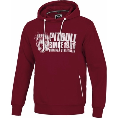 Pitbull West Coast mikina s kapucňou BLOOD DOG burgundy