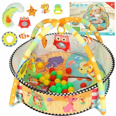 Baby Mix hrací deka s hrazdou Sovičky
