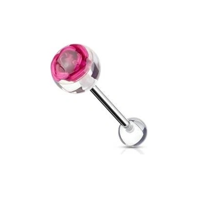 Šperky4U piercing do jazyka růže PJ01119-P