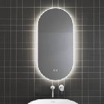 Inter Ceramic Огледало с осветление и антизапотяване Inter Ceramic Vayana, овално, 45x90 см (1850-45W)