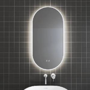 Inter Ceramic Огледало с осветление и антизапотяване Inter Ceramic Vayana, овално, 45x90 см (1850-45W)