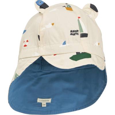LIEWOOD Детска шапка с козирка LIEWOOD Kid's Gorm Reversible Sun Hat with Ears Cap - Sailing / Sandy - размер 45-48 cm (904-5590-0314)