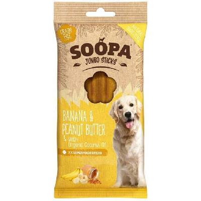 SOOPA JUMBO tyčinka pro psy s banánem a Arašídový Krém 170 g