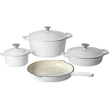 CS SOLINGEN Sada nádobí litinová Xanten 7 ks bílá CS-094805