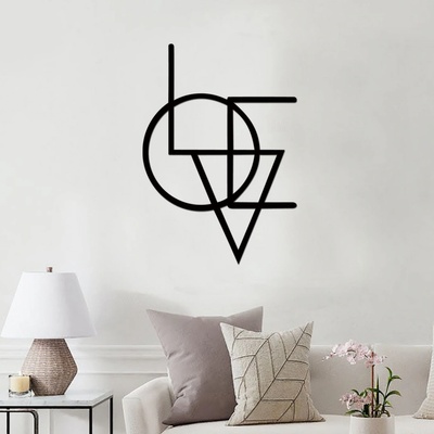 dřevo života Dřevěná dekorace na zeď LOVE Rozměry (cm): 60x85, Zvolte barvu dekoru: Černá