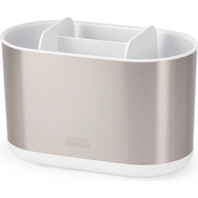 Joseph Pohár na zubné kefky DUO STEEL 70606 18 cm strieborná plast/nerezová oceľ