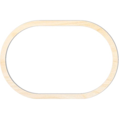 Chráněná dílna Dřevěný svět Oválná obruč 30 x 20 cm rám 15 mm – Zboží Dáma