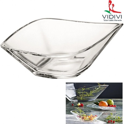 VIDIVI skleněná miska LEAF 1,2 l 33 x 19 cm výška 9,5 cm