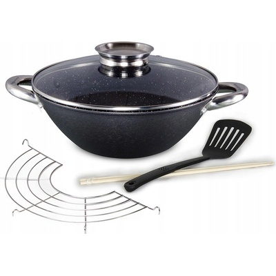 Kamille litinová wok pánev 4,5l / 32 cm , indukce