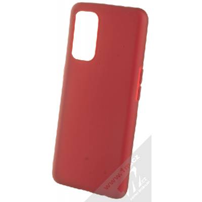1Mcz Matt TPU ochranný silikonový kryt pro Oppo Reno5, Reno5 5G, Reno5 K, Find X3 Lite tmavě červená (dark red)