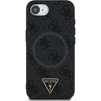 GUESS Калъф Guess - Triangle Metal Logo, iPhone 16e, черен (3666339452810)