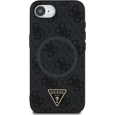 GUESS Калъф Guess - Triangle Metal Logo, iPhone 16e, черен (3666339452810)