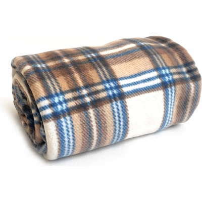 MyHouse deka fleece Kostka 4 hnědá 150x200