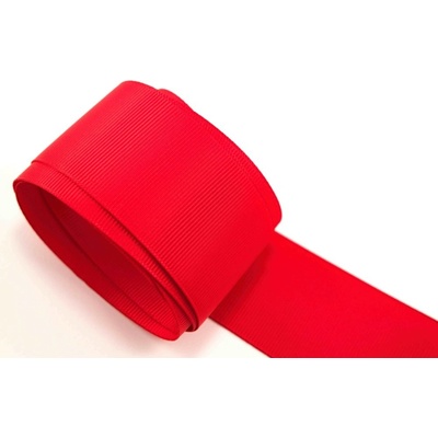 Rypsová stuha - červená - šírka 4 cm