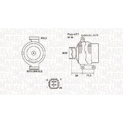 Alternátor MAGNETI MARELLI 063732036010