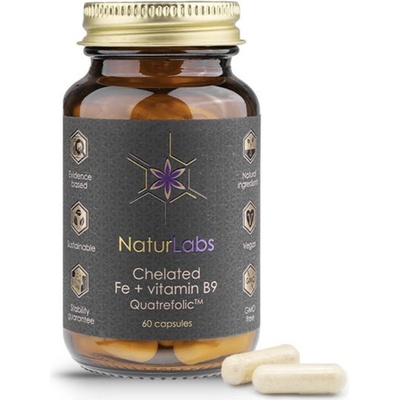 NaturLabs Železo chelátové + B9 60 tablet