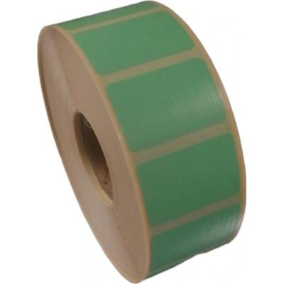 Termo Etiketa 31 mm x 20 mm, Thermo eco, Zelená, Dutinka 25 mm, 2000 ks/kotúč, Permanentné lepidlo, Priemer kotúča 90 mm